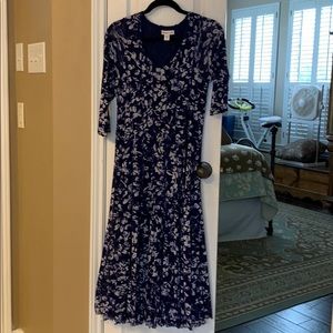 Coldwater Creek Navy lightweight knit dress